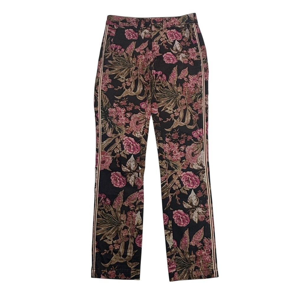 Anthropologie Womens Size 25 Floral Relaxed Fit Chino Pants Actual 27"Wx30.5"Ins - Picture 14 of 15